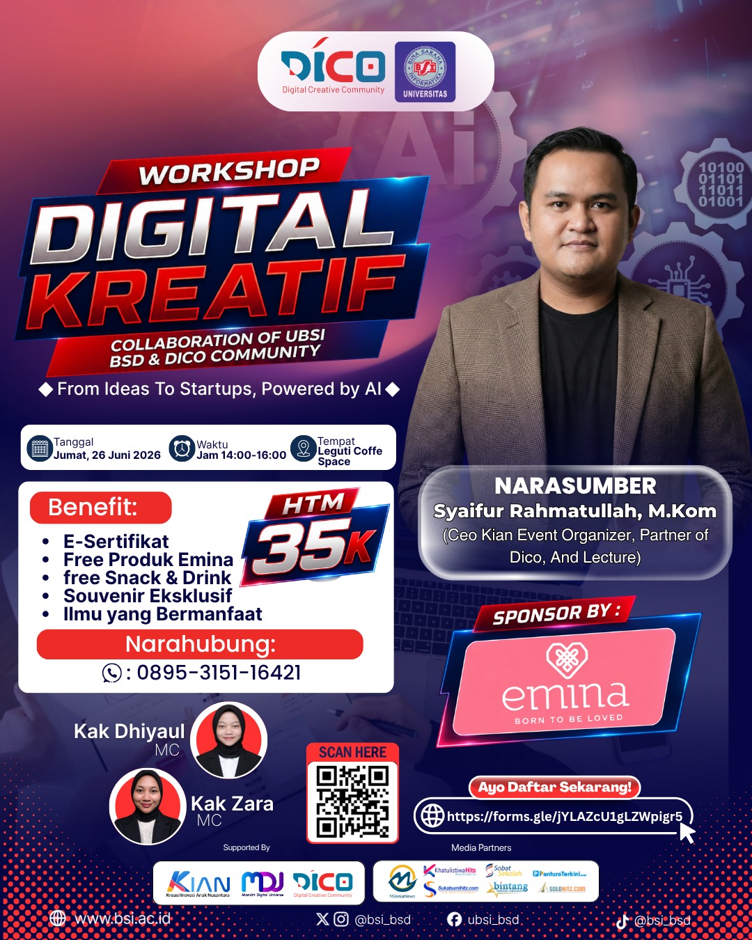 Workshop Digital Kreatif From Ideas to Startups, Powered By AI