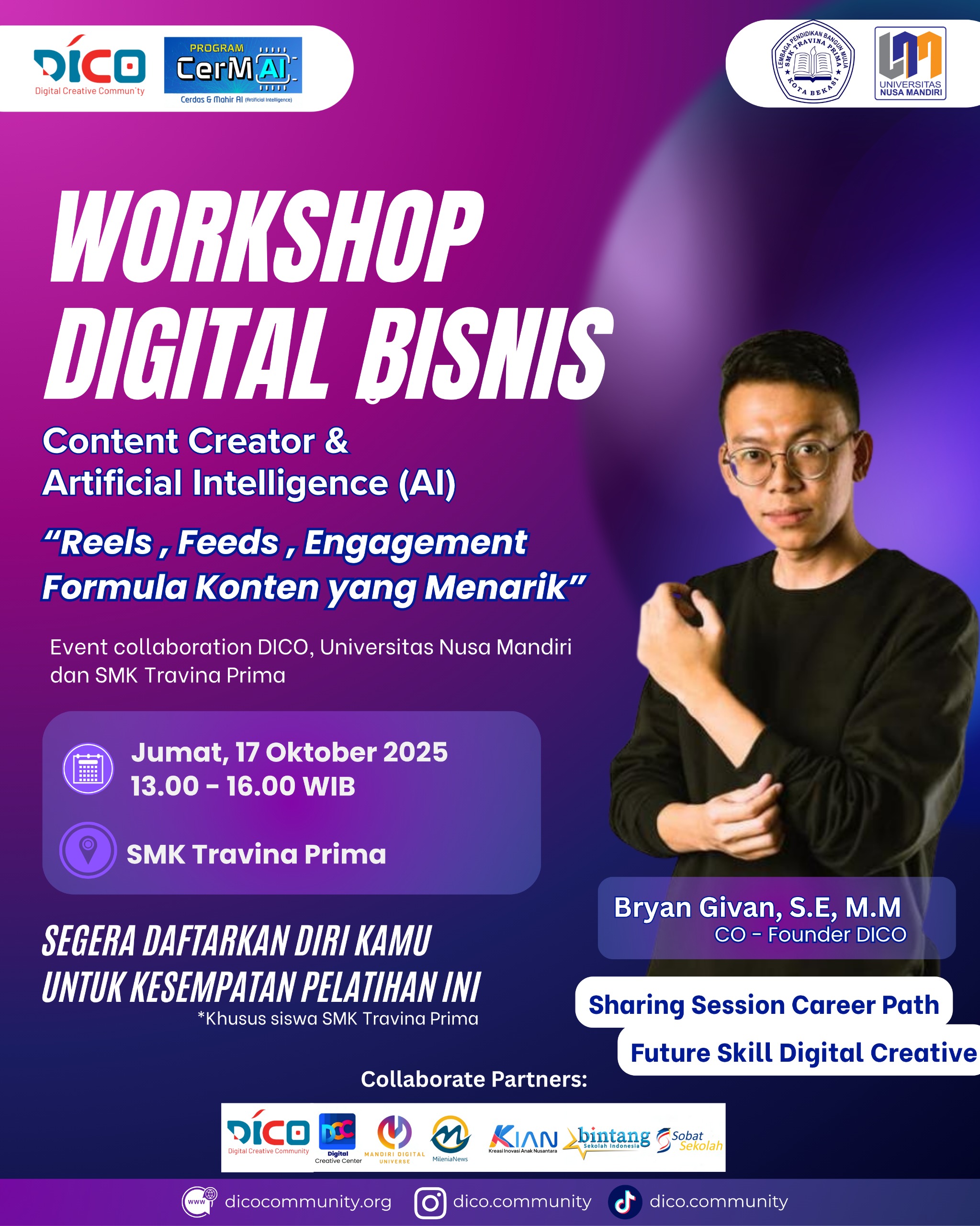 Workshop Digital Bisnis - Content Creator and Artificial intelligence