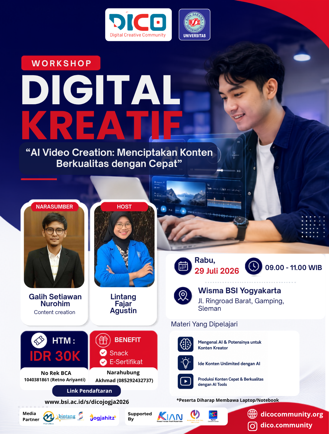 Workshop Digital Kreatif "AI Video Creation: Menciptakan Konten Berkualitas dengan Cepat"
