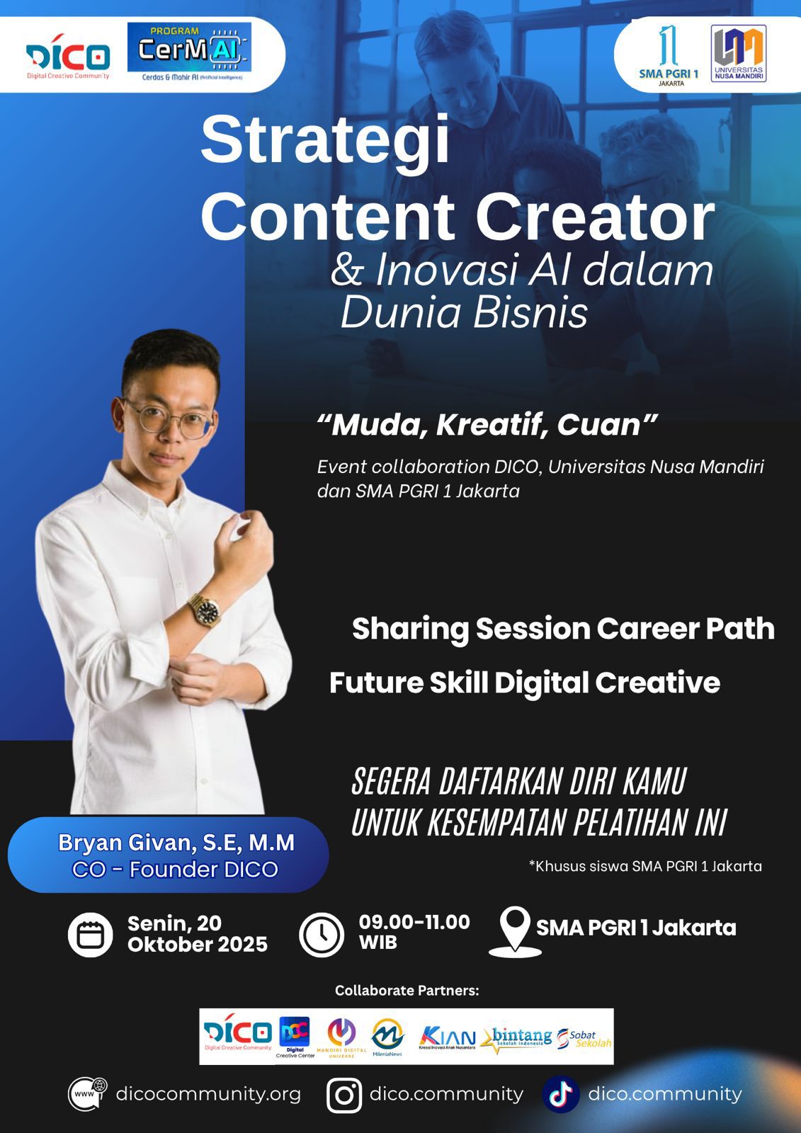 Workshop Strategi Content Creator dan Inovasi AI dalam Dunia Bisnis