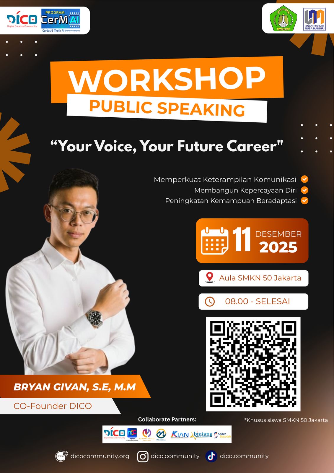 WORKSHOP PUBLIC SPEAKING "YOUR VOICE, YOUR FUTURE CAREER"