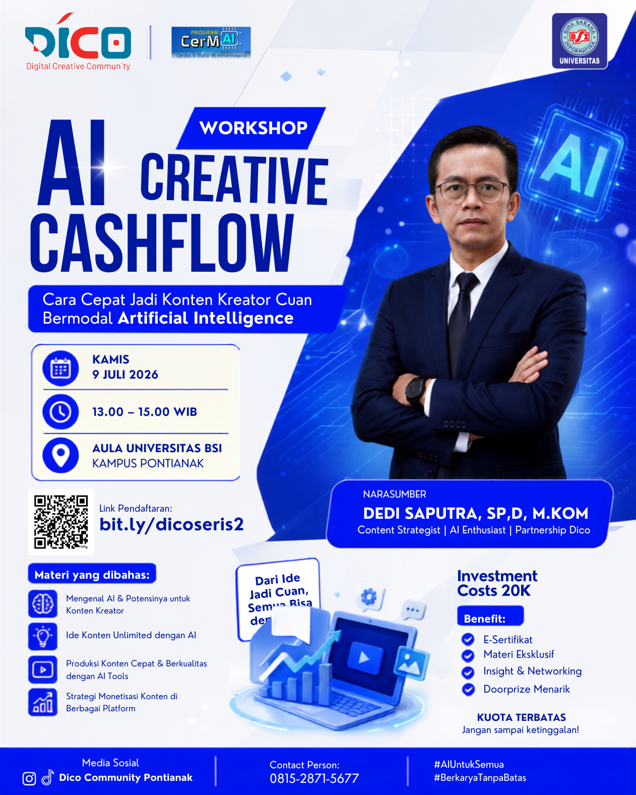 AI CREATIVE CASHFLOW "Cara Cepat Jadi Konten Kreator Cuan Bermodal Artificial Intelligence"